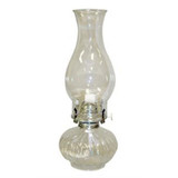 Ellipse Clear Glass Oil Lamp