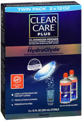 Clear Care Plus 3% Hydrogen Peroxide Cleaning & Disinfecting Solution with HydraGlyde - 24 oz