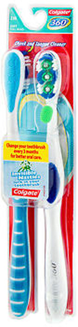 Colgate 360 Toothbrushes Soft Full Head - 2 ea