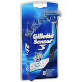 Gillette Sensor3 Disposable Razors Men's - 8 ct