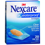 Nexcare Waterproof Clear Bandages One Size - 20 ct