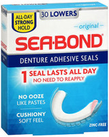 Sea-Bond Denture Adhesive Seals Lowers, Original -  30 ea.