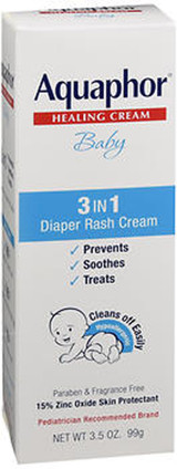 Aquaphor Baby 3 in 1 Diaper Rash Cream - 3.5 oz