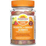 Sundown Naturals Probiotic Gummies Pineapple, Raspberry & Orange Flavored - 60 ct