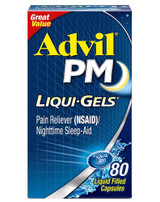 Advil PM Pain Reliever/Nighttime Sleep-Aid Liqui-Gels - 80 ct