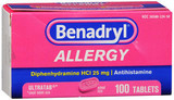 Benadryl Allergy Ultratab Tablets - 100 ct