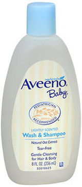 Aveeno Baby Wash and Shampoo Lightly Scented - 8 oz