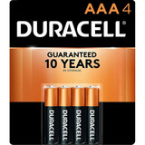 Duracell Coppertop AAA Alkaline Batteries 1.5 Volt - 4ct