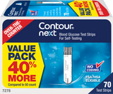 Contour Next Blood Glucose Test Strips OTC - 70 Strips