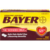 Bayer Aspirin 325 mg Coated Tablets - 100 ct