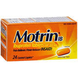 Motrin IB Ibuprofen Coated Caplets - 24 ct