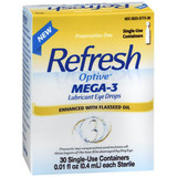 Refresh Optive Mega-3 Lubricant Eye Drops With Flaxseed Oil - 30 ct