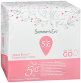 Summer's Eve Feminine Cleansing Cloths Sensitive Skin Sheer Floral Summers - 16 ct