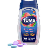 Tums Ultra 1000 Tablets Assorted Berries - 72 ct