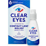 Clear Eyes Contact Lens Multi-Action Relief Eye Drops - 0.5 oz