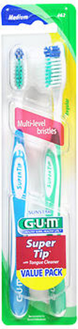 GUM Supertip Toothbrush Value Pack - Medium - 2 Each