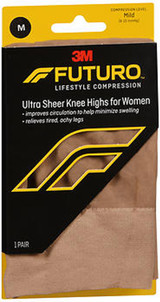 Futuro Energizing Ultra Sheer Knee Highs For Women Medium Nude Mild