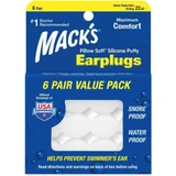 Mack's Pillow Soft Silicone Putty Earplugs - 6 Pair