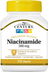 21st Century Niacinamide 500 mg Tablets Prolonged Release - 110 ct