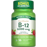 Nature's Truth Sublingual B-12 6000 mcg Fast Dissolve Tabs Natural Berry Flavor - 36 ct