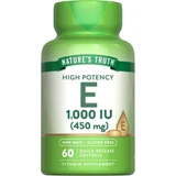 Nature's Truth High Potency E 1000 IU Vitamin Supplement - 60 Softgels