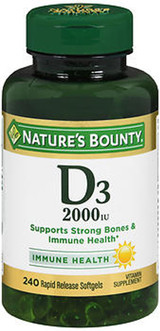 Nature's Bounty Super Strength D3-2000 IU - 200 Softgels