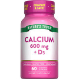 Nature's Truth Calcium 600 mg + D3 - 60 Coated Caplets