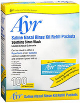 Ayr Saline Nasal Rinse Kit Refill Packets - 100 ct
