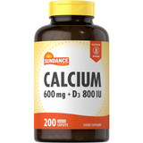 Sundance Calcium 600 mg + Vitamin D3 800 IU - 200 Coated Caplets