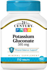 21st Century Potassium Gluconate 595 mg - 110 ct