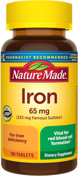 Nature Made Iron 65 mg Dietary Supplement - 180 Tablets