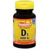 Sundance Vitamins High Potency D3 400 IU Vitamin Supplement - 60 Tablets