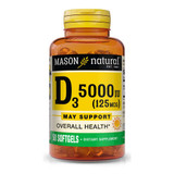 Mason Natural Vitamin D3 5000 IU Softgels - 50ct