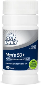 21st Century Men's 50+ One Daily Multivitamin Multimineral Supplement Tablets - 100 ct