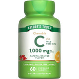Nature's Truth Chewable C 1000 mg plus Wild Rose Hips Tablets Natural Orange Flavor - 60 ct