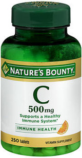 Nature's Bounty Vitamin C-500 mg Supplement - 250 Tablets