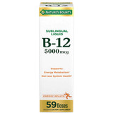Nature's Bounty Sublingual B-12 5000 MCG Super Strength Natural Berry Flavor - 2 oz