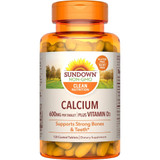 Sundown Naturals Calcium 600 mg plus Vitamin D3 Tablets - 120 ct