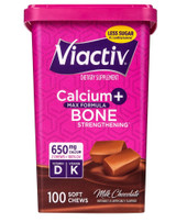 Viactiv, Calcium Plus D, Soft Chews, Milk Chocolate - 100 soft chews