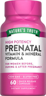 Nature's Truth Prenatal Vitamin & Mineral Formula - 60 Quick Release Capsules