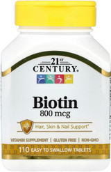 21st Century Biotin 800 mcg - 110 Tablets