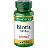 Nature's Bounty Biotin 5000 mcg - 72 Softgels