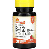 Sundance B-12 2500 mcg + Folic Acid Fast Dissolve - 60 Tablets