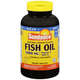 Sundance Vitamins Fish Oil 1000 mg /Omega-3 300 mg Natural Lemon Flavor - 200 Softgels