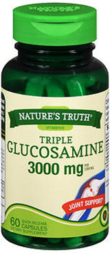 Nature's Truth Vitamins Triple Glucosamine 3000 mg - 60 Quick Release Capsules
