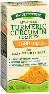 Nature's Truth Advanced Turmeric Curcumin Complex 1500 mg per Serving - 60 Capsules