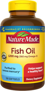 Nature Made Fish Oil 1200 mg Softgels - 100ct