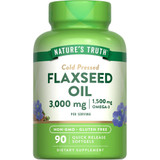 Nature's Truth Cold Pressed Flaxseed Oil 3,000 mg Quick Release Softgels - 90 ct