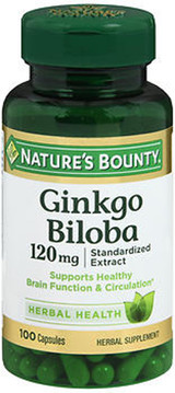 Nature's Bounty Ginkgo Biloba 120 mg Double Strength - 100 Capsules
