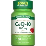 Nature's Truth Enhanced Absorption CoQ-10 200 mg plus Black Pepper Extract Quick Release Softgels - 50 ct